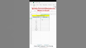 Quickly Convert Kilometers(Km) to Meters(m) in Excel! #excel #excelshorts