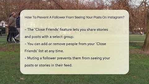 How To Prevent A Follower From Seeing Your Posts On Instagram? - Everyday-Networking