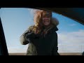Stunning Blonde Woman Almost Blown Away in Storm (Windy Hair AI)