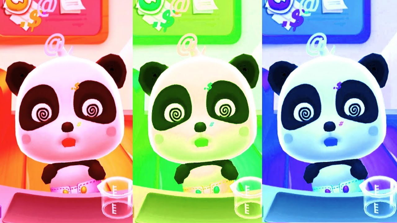 Talking Baby Panda | Funny Colors Movement | Mobile Gameplay Part-1 | Babybus Games 