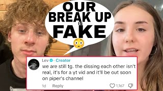 Lev Cameron REVEALS THAT His Break Up With Piper Rockelle is FAKE and For Views?! 😱😳 **With Proof**