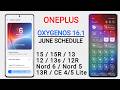 Oneplus OxygenOS 16.1 Update : June Schedule 🔥 OxygenOS 16.1 for 15/15T,15R,13,13T,12/12R,Nord 3/4/5