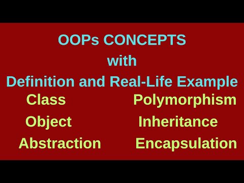 OOPs CONCEPTS with Definition and Real-Life Example #class #object #abstraction #polymorphism #yt