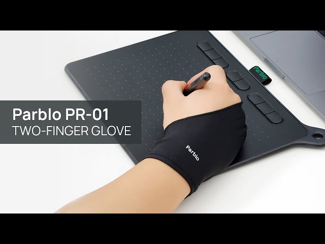 Parblo PR-01 Two-Finger Glove for Graphics Drawing Tablet, Ipad Glove, Drawing  Glove, Artist Glove, Black, Free Size 