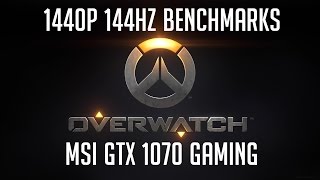 overwatch 144hz 1440p benchmark epic settings with i5 6600k msi gtx 1070 gaming dell s2417dg