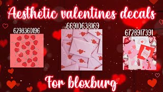 Aesthetic valentines decals for bloxburg! *codes* ||sparklymita