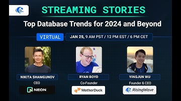 Streaming Stories #12: Top Database Trends for 2024 and Beyond