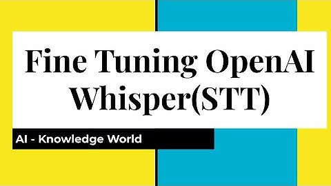 OpenAI Whisper finetuning | Speech to Text Fine tuning | STT Indian