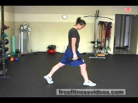 FreeFitnessVideos.com: Dumbbell Split Squat - YouTube