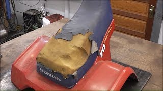 Honda ATV TRX70 Gets a Seat Repair and Seat Cover Upholstery Pt.3 #doitforcolton