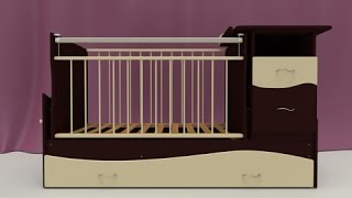 Видеоинструкция по сборке кроватки-трансформера 