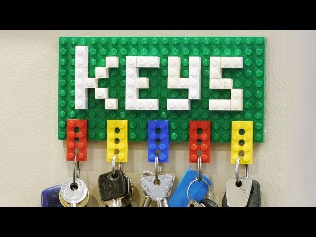 Lego® brick wall key holder - Green