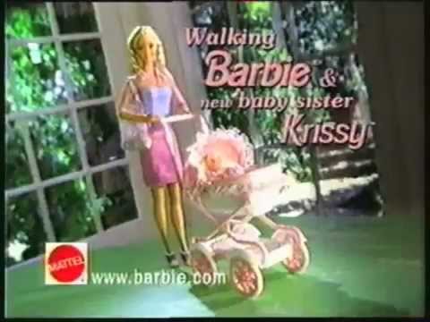 walking barbie and baby sister krissy