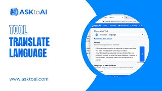 ASKtoAI - Language Translation Tool