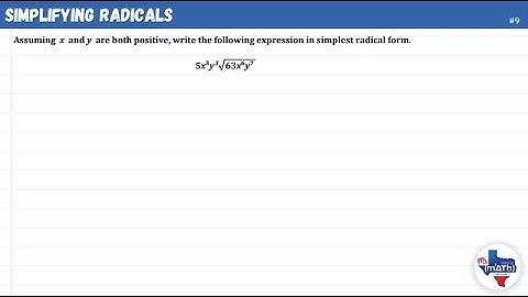 Simplifying Radicals #9