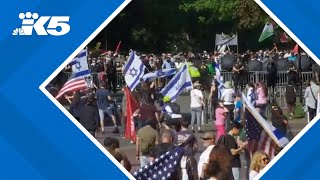Dueling protests at UW over war in Gaza