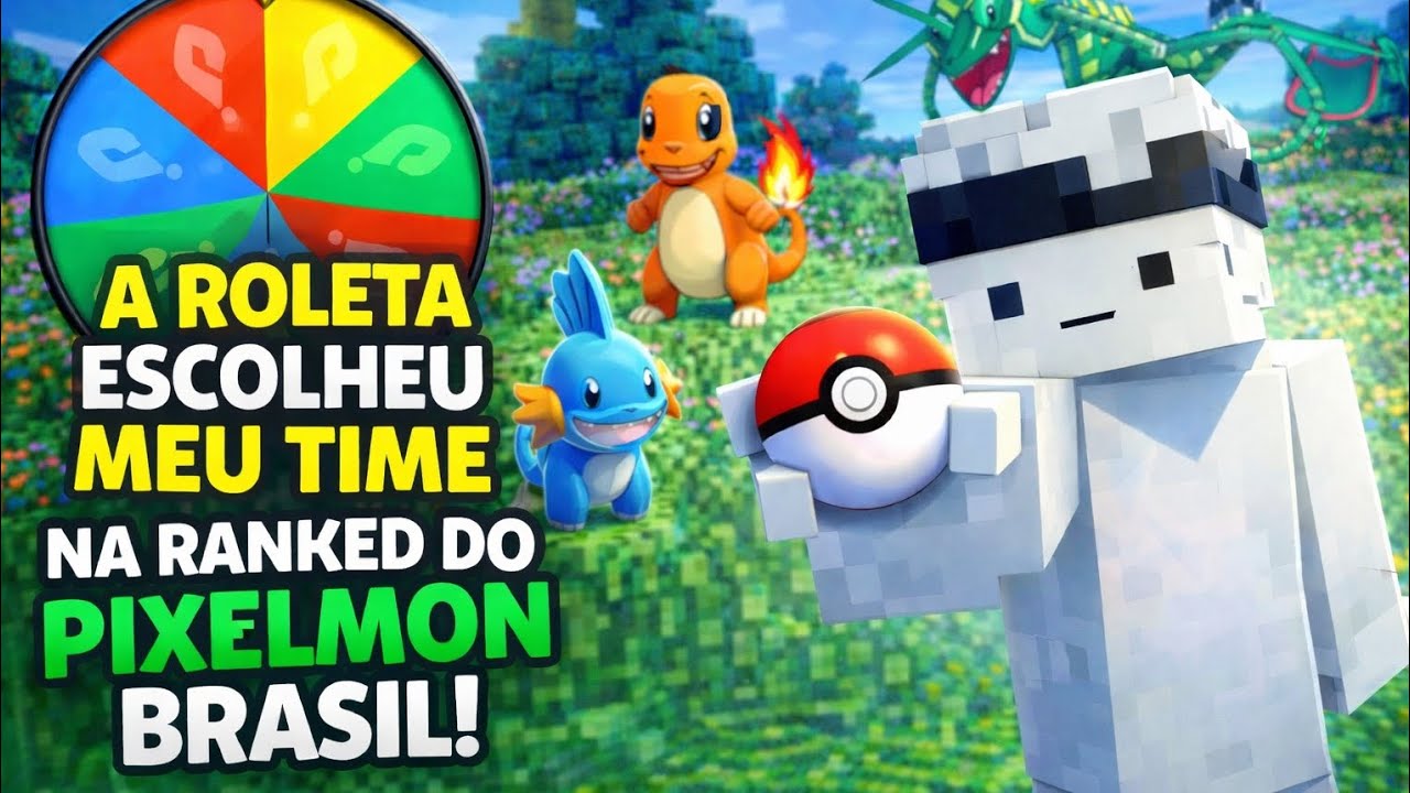 RANKED NO PXBR MAS... A ROLETA ESCOLHE O TIME! #pokemon #pixelmonbrasil #viral 