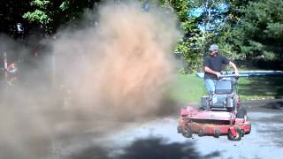 Mowing Over a Puffball Mushroom!