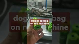 Fully automatic dog poop bag on roll machine with auto label unit