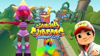 SUBWAY SURFERS GAMEPLAY PC HD 2024 - VEGAS QUEENS - ASTRA NO FLOOR CHALLENGE #1 screenshot 3