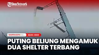 GEGER, Puting Beliung Mengamuk Dua Shelter Terbang di Kawasan Industri Batam