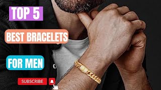 Top 5 Best Bracelets For   Men|| Mens black leather bracelet