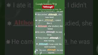 "Although" Example Sentences For Practice | Speak Fluent English