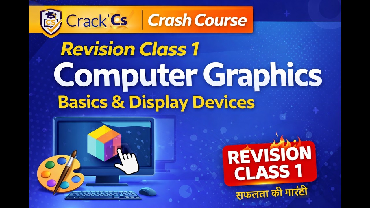 Class 1 Computer Graphics Revision | Basics + Display Devices | UP LT ...