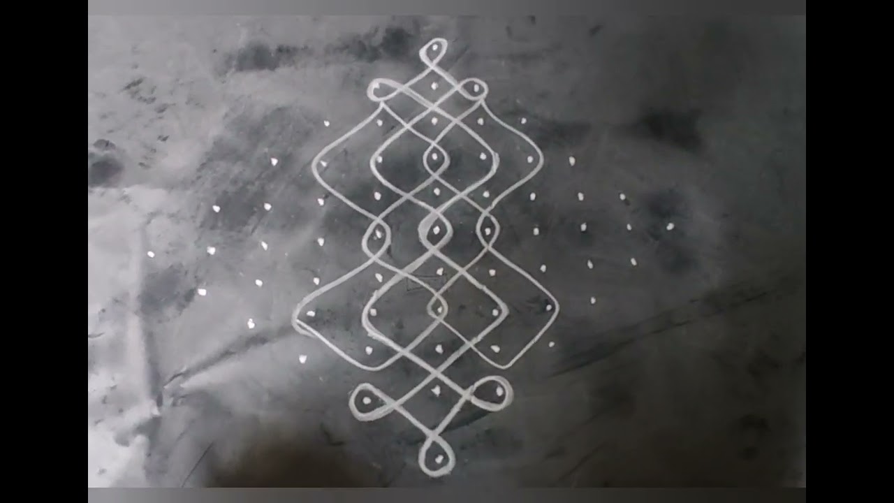 11×1dots muggu మెలికల ముగ్గు అందమైన ముగ్గులు easy ranoli###₹₹₹₹₹₹₹₹