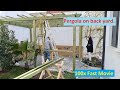 Pergola on back yard. Пергола своими руками. 100x fast movie. Видео ускорено в 100 раз.