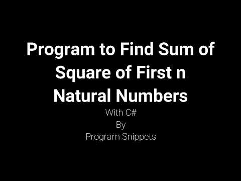 Program to find sum of square of First n numbers using constructor with C#