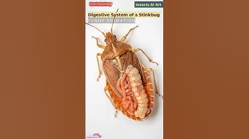 Digestive System Animation of a Stinkbug | Insects Anatomy | Insects AI Art | 20