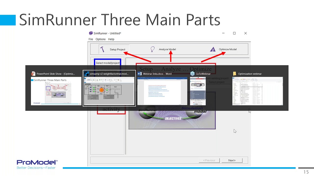 ProModel und MedModel Refresher Course | Optimization Using Simrunner ...