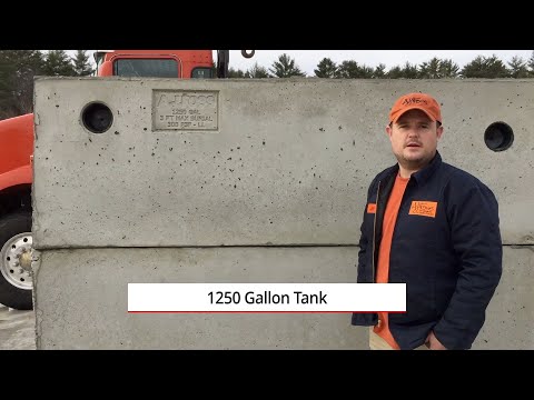 تصویری: ابعاد سپتیک تانک 1250 گالن چقدر است؟