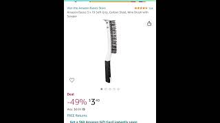 49% off Amazon Basics 3 x 19 Soft Grip, Carbon Steel, Wire Brush with Scraper screenshot 2