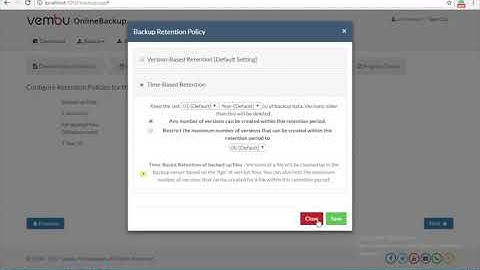 How to configure Vembu OnlineBackup