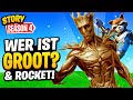 Wer ist GROOT & ROCKET RACCOON? 😭 TRAURIGE Season 4 HELDEN Story | Fortnite Event Geschichte Deutsch