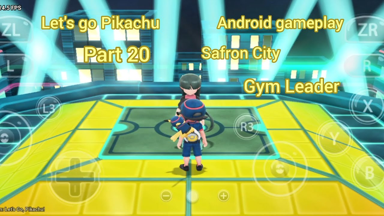 Pikachu learn Sea Skim Technique and Gym Battle | Part 20 | Let's go Pikachu | Android gameplay |