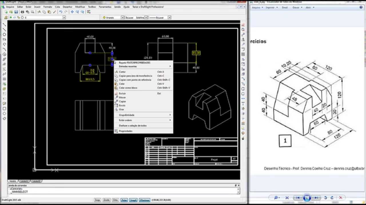 Tutorial de Solidworks 2014 e DraftSight , 30° Vídeo