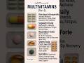 💊Multivitamins explained #healthtips #viral #ytshorts #shorts