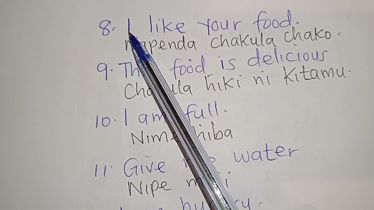 Basic Swahili Kitchen Vocabulary ( Lesson 2) Swahili for beginners.