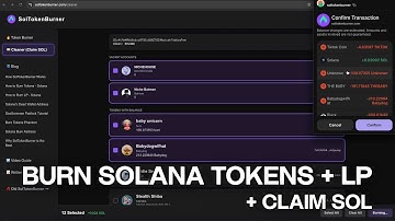 Burn Tokens on Solana | Phantom + Claim SOL (SolTokenBurner Tutorial) - [Burn Token & LP]