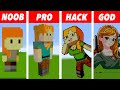 Pixel Art (NOOB vs PRO vs HACKER vs GOD) Alex in Minecraft