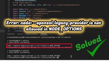 Error: node: --openssl-legacy-provider is not allowed in NODE_OPTIONS