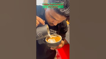 Latte art rose | How to make a latte art | Latte love serve Happiness 🫶| #latteart #coffee #shorts