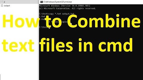 How to combine text files in cmd