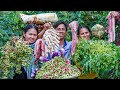 Cooking Samlor Korko Madras Thorn Fruit with Palm Heart With Chicken Feet Recipe For Donation Foods