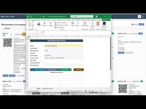 DECA ERP integrado con Excel