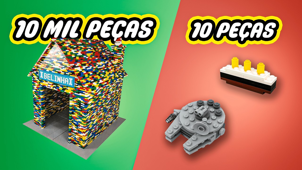 Criações com LEGO - 10 peças Vs. 10.000 peças