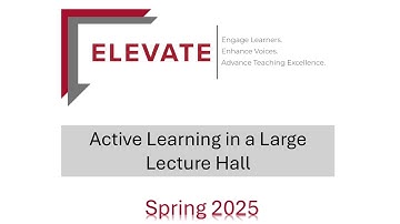 Active Learning in a Large Lecture Hall